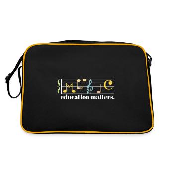 Music Education Matters Composer Musician Music - Retro Tasche - Schwarz/Gold - Hinten