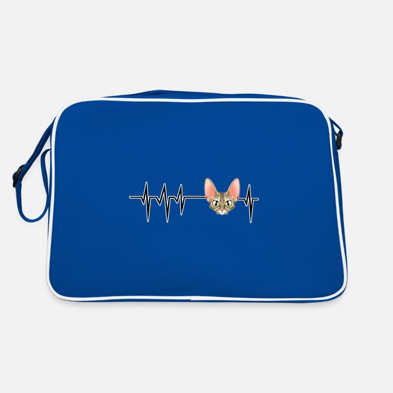 Chat Heartbeat I Devon Rex Chat Sac Retro