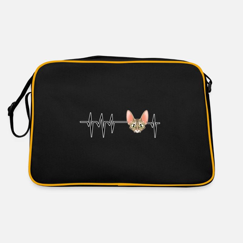 Chat Heartbeat I Devon Rex Chat Sac Retro