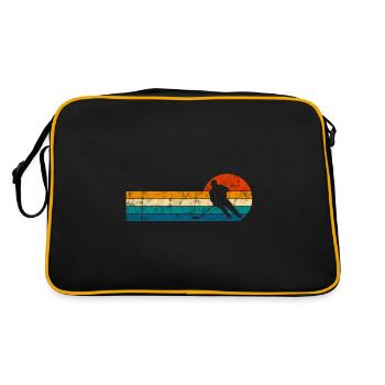 Hockey sur glace dans un style rétro ou vintage pour les enfants - Sac Retro - noir/or - Dos