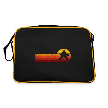 Hockey sur glace dans un style rétro ou vintage pour les enfants - Sac Retro - noir/or - Dos