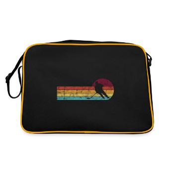 Hockey sur glace dans un style rétro ou vintage pour les enfants - Sac Retro - noir/or - Dos