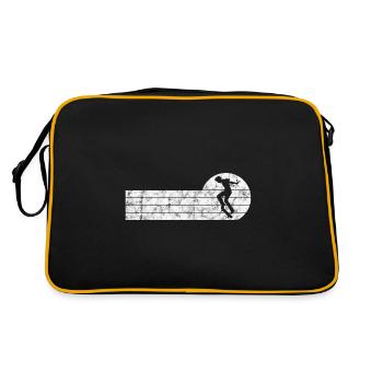 Skateboarder Skateboard Skater Skate Skateing - Retro Bag - black/gold - Back