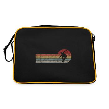 Skateboarder Skateboard Skater Skate Skateing - Retro Bag - black/gold - Back