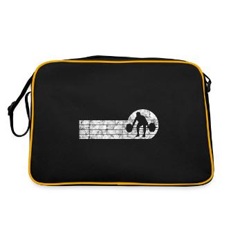 Musculation Bodybuilder GYM Fitnessstudio Retro - Sac Retro - noir/or - Dos