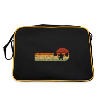 Musculation Bodybuilder GYM Fitnessstudio Retro - Sac Retro - noir/or - Dos