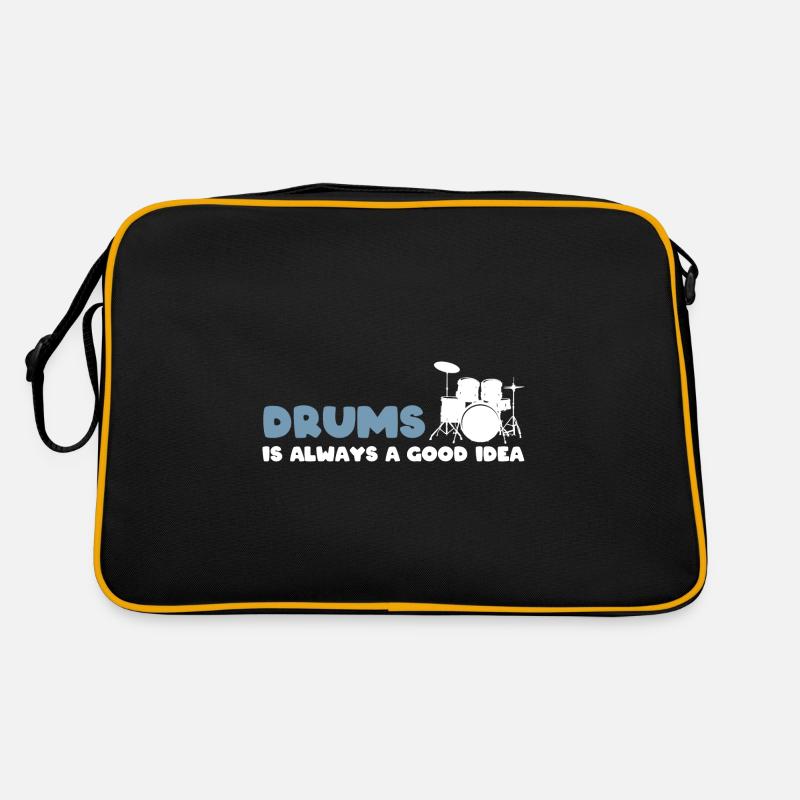 Lustiger Schlagzeuger Drummer Retro Tasche
