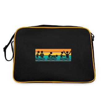 Religious Christian Baptism Church Baptized In - Retro Bag - black/gold - Back