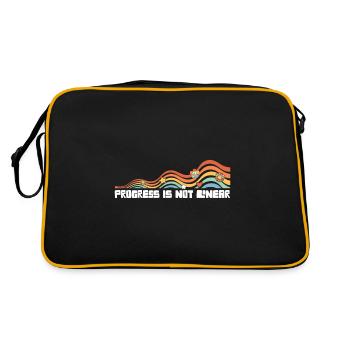 Progress Is Not Linear Sped Teacher - Retro Tasche - Schwarz/Gold - Hinten