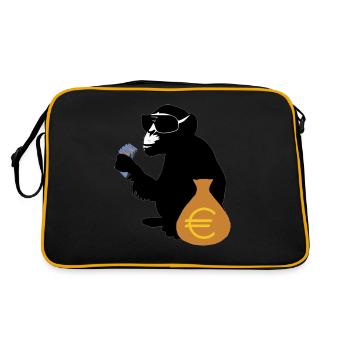 Euro singe - Sac Retro - noir/or - Dos