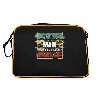 Lahaina Maui Vacation Souvenir Merchandise Beach - Retro Bag - black/gold - Back