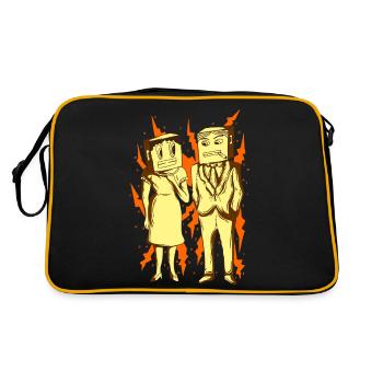Paper Bag Face Mask - Retro Bag - black/gold - Back