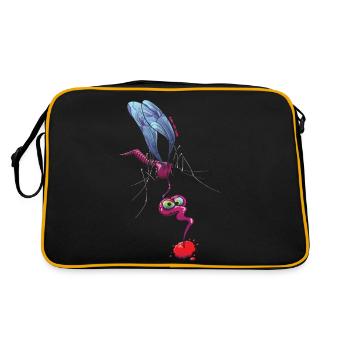 Mosquito Sucking Blood - Retro Bag - black/gold - Back