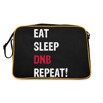 MANGEZ SOMMEIL DNB REPEAT! NOIR - Sac Retro - noir/or - Dos