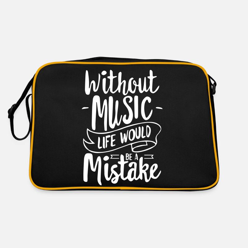 Without Music Life Would be a Mistake - Retro Bag - black/gold