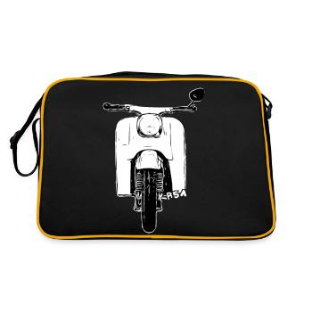 Schwalbe KR51 / Schwalbenfahrer / Ostalgie / Cyclomoteur - Sac Retro - noir/or - Dos