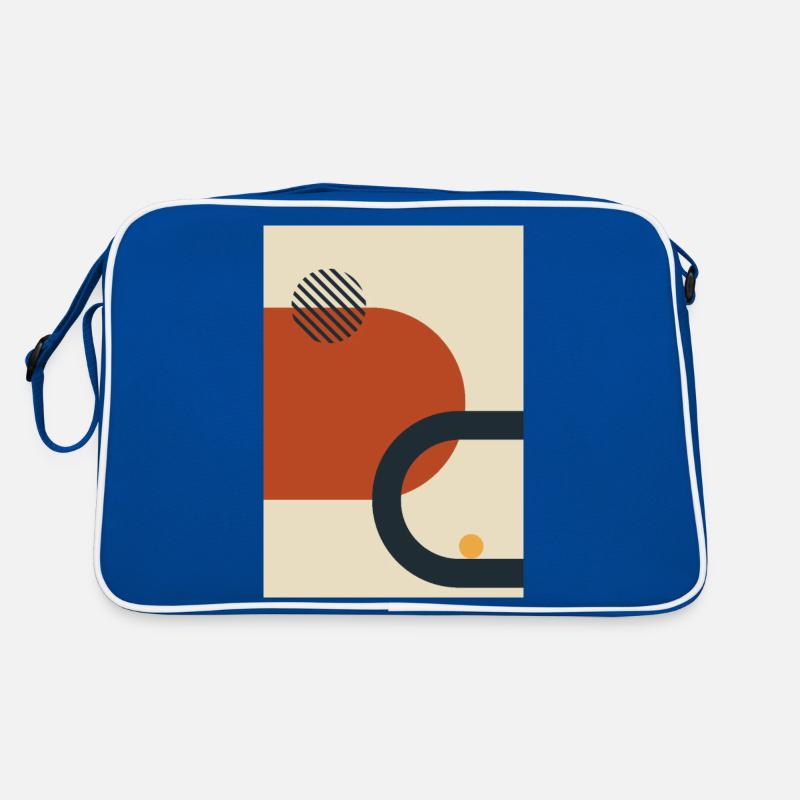 Colorful Modern Abstract Forms Art Collage #8 Retro Bag