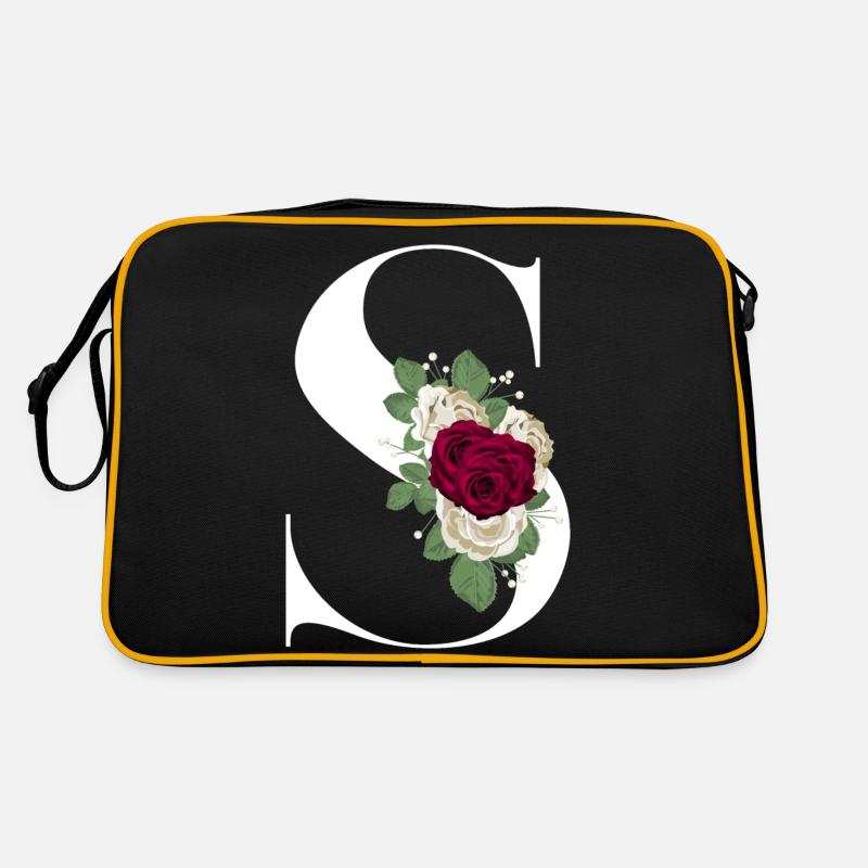 Buchstabe S geblümt Retro Tasche