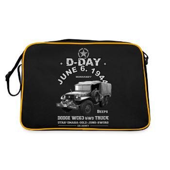 DODGE WC63 TRACK D Day US ARMY - Sac Retro - noir/or - Dos