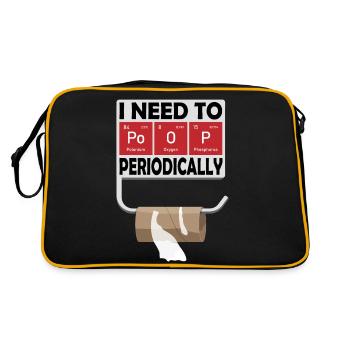 I need to poop periodically - Retro Bag - black/gold - Back