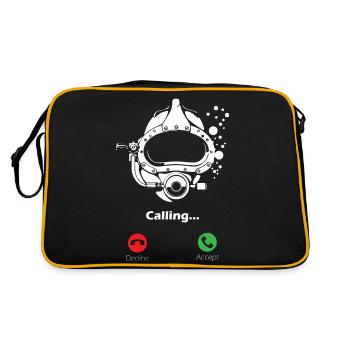 Scuba Diving is Calling - Retro Bag - black/gold - Back