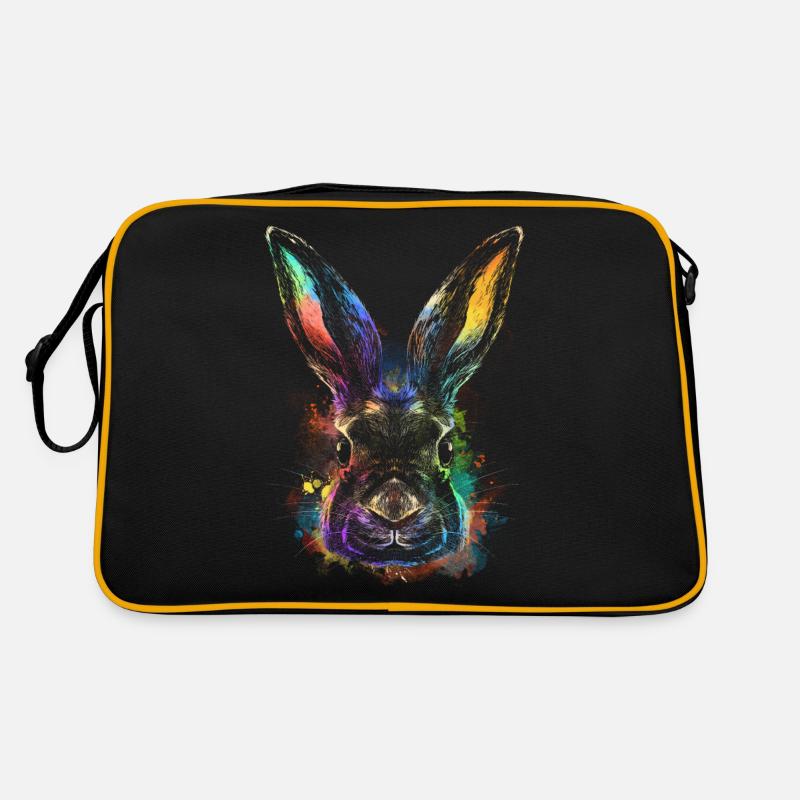 Colorful Rabbit Rabbit Face Rammler Rabbit Rabbit Breeding Retro Bag
