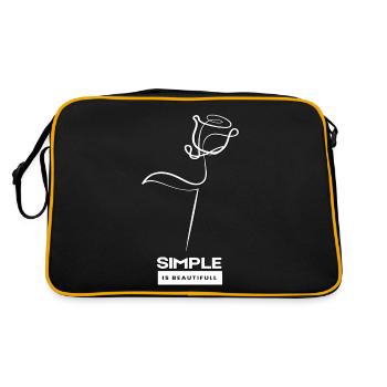 Simple Is Beautiful avec une rose blanche - Sac Retro - noir/or - Dos