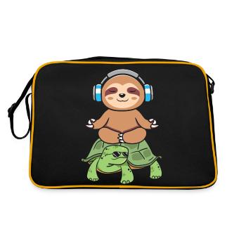 Lazy - Retro Bag - black/gold - Back
