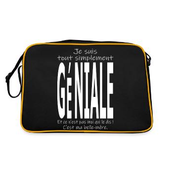 Je suis tout simplement géniale - belle-mère - Sac Retro - noir/or - Dos