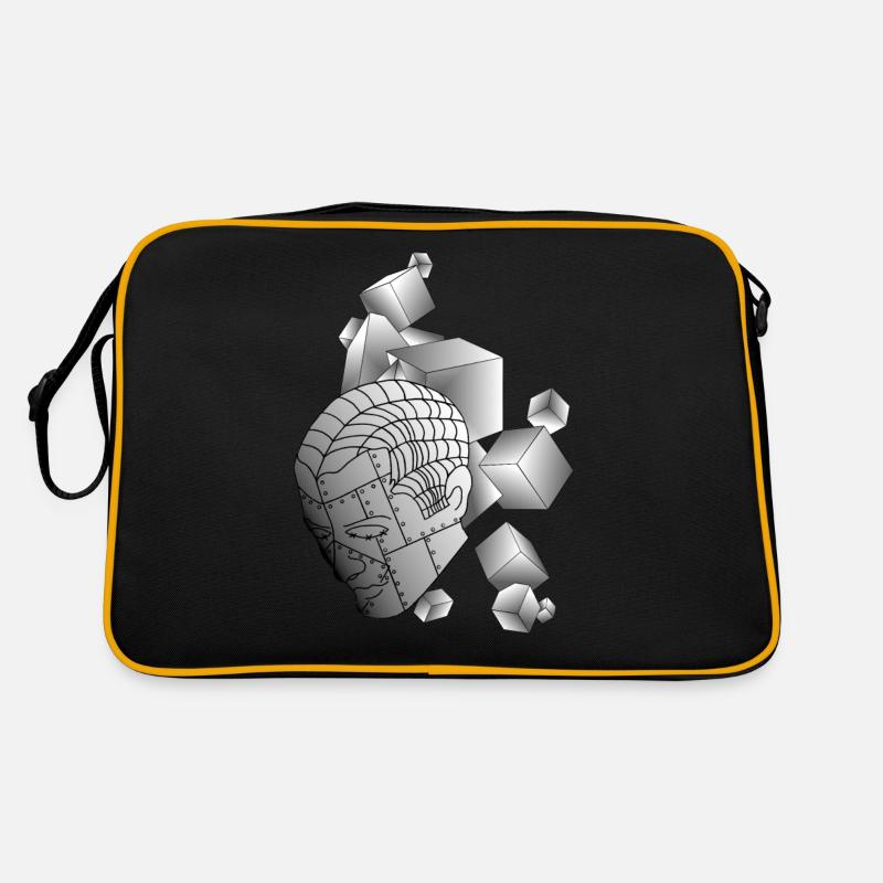 Robot avec cube gris clair Sac Retro