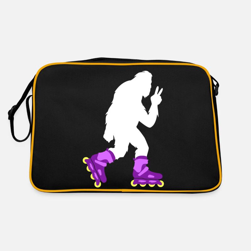 Bigfoot Roller Skating Roller Derby Cadeau - Sac Retro - noir/or