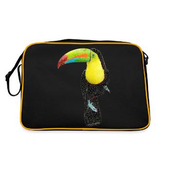 Oiseau ~ le Toucan - Sac Retro - noir/or - Dos