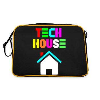 Tech-Haus 808 - Retro Tasche - Schwarz/Gold - Hinten
