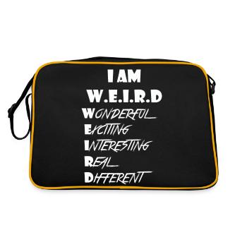 Weird - Retro Tasche - Schwarz/Gold - Hinten