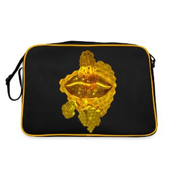 Honeycomb drip kiss - Retro Bag - black/gold - Back