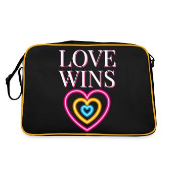 LOVE WINS - Retro Bag - black/gold - Back