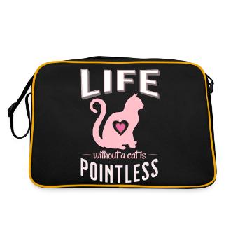 Une vie sans chat est un chat inutile - Sac Retro - noir/or - Dos