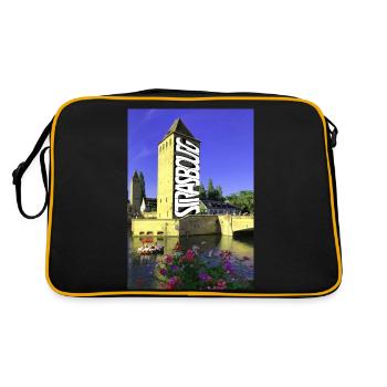 Strasbourg Graph Covered bridges - Retro Bag - black/gold - Back