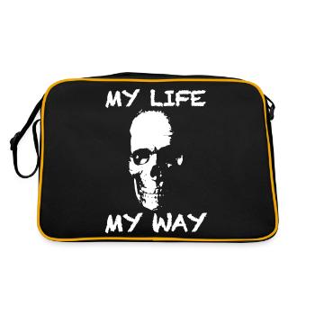My life, my way | funny sayings, - Retro Bag - black/gold - Back