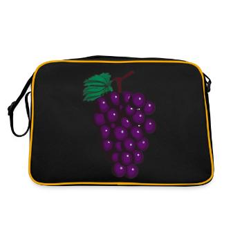 Grape Grapes Wine Illustration Idée cadeau - Sac Retro - noir/or - Dos