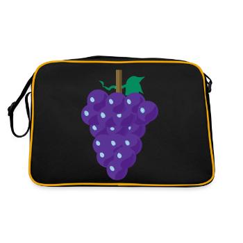 Grape Grapes Wine Illustration Idée cadeau - Sac Retro - noir/or - Dos