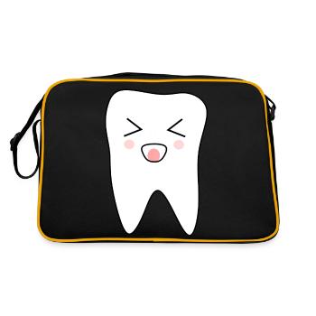 Dent Dents, Dents, Dentiste - Sac Retro - noir/or - Dos