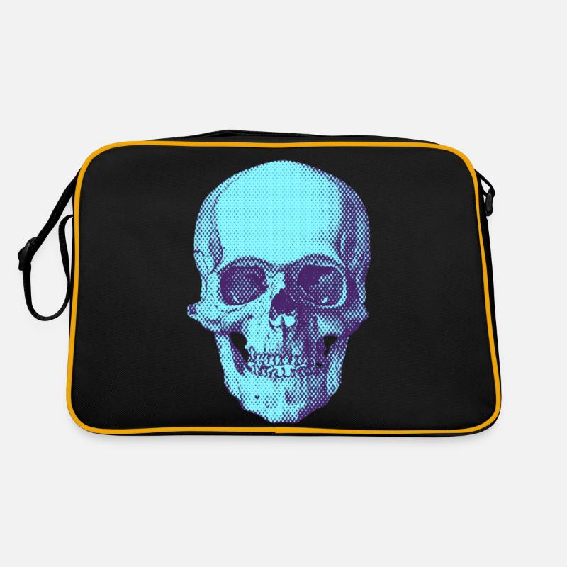 Der Schädel ist nicht tot - Retro Tasche - Schwarz/Gold