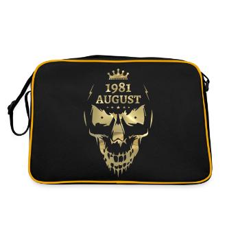 Août 1981 Crâne Or - Sac Retro - noir/or - Dos