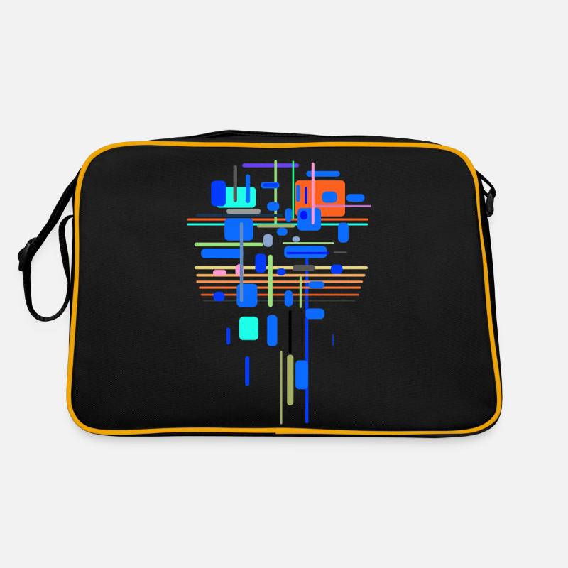 Architektur Muster Design - Retro Tasche - Schwarz/Gold