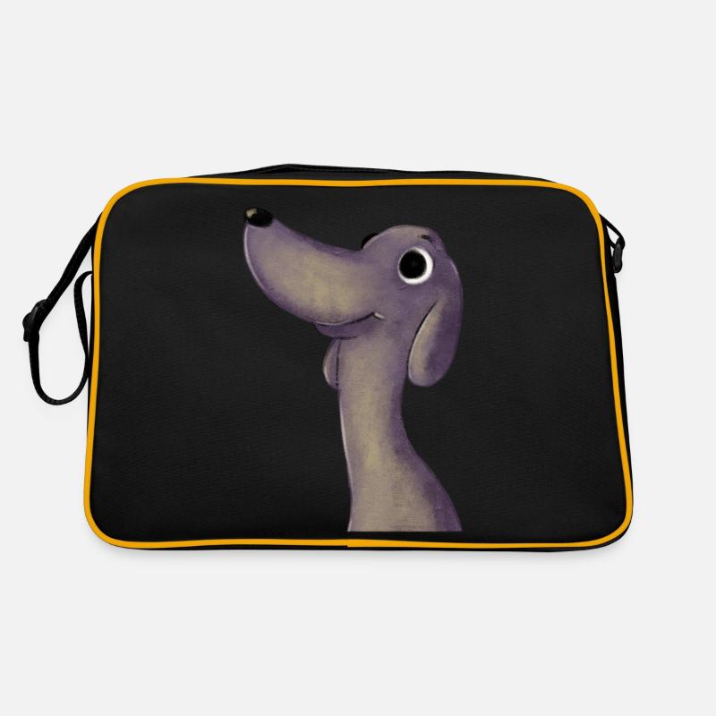 Lustiger Hund Retro Tasche