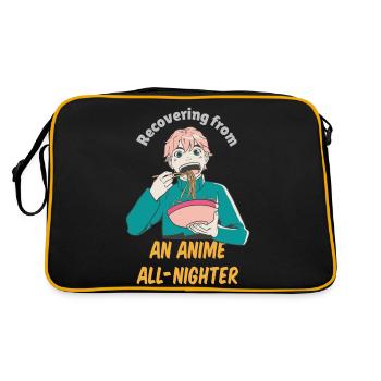 Recovering From An Anime All-Nighter Anime & Ramen - Retro Bag - black/gold - Back