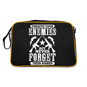 FORGIVE YOUR ENEMIES BUT NEVER FORGET THEIR NAMES - Retro Bag - black/gold - Back