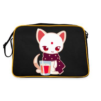 Monu la petite chatte - Sac Retro - noir/or - Dos