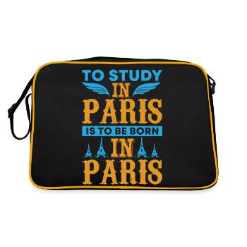TO STUDY IN PARIS IS TOBE BORN IN PARIS - Retro Bag - black/gold - Back